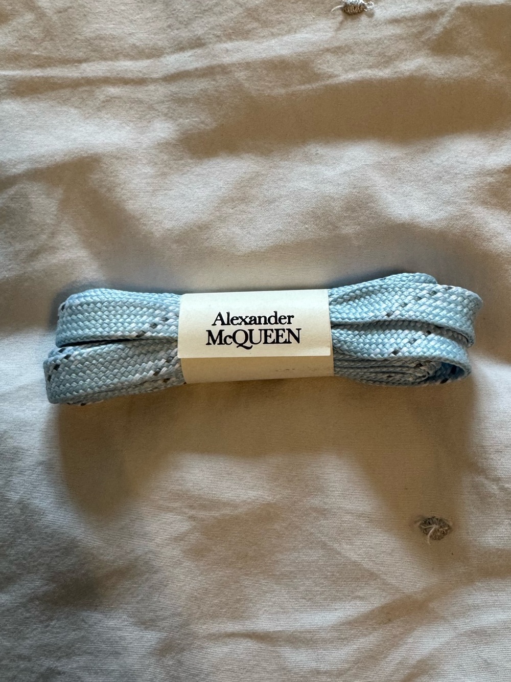 Alexander McQUEEN Pale Blue Braided Shoelaces